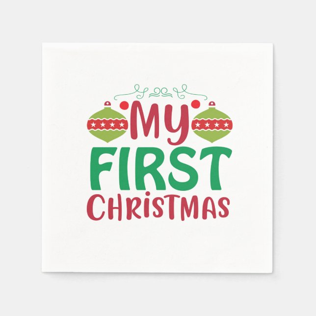 Guardanapo De Papel Meu primeiro Natal (Frente)