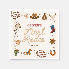 Guardanapo De Papel Meu Primeiro Partido de primeiro aniversario Rodei