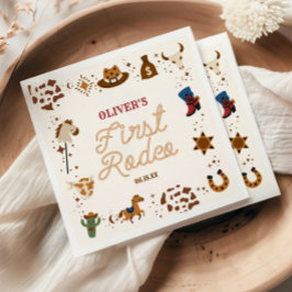 Guardanapo De Papel Meu Primeiro Partido de primeiro aniversario Rodei