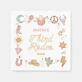 Guardanapo De Papel Meu Terceiro Rodeo - aniversário de 3 anos do Disc