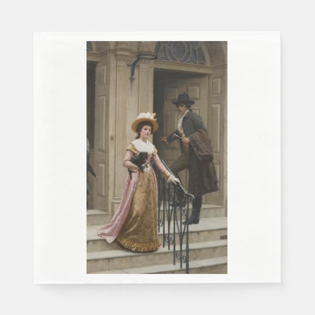 Guardanapo De Papel Meu vizinho de porta próxima (Casal flertando) (Be (Frente)