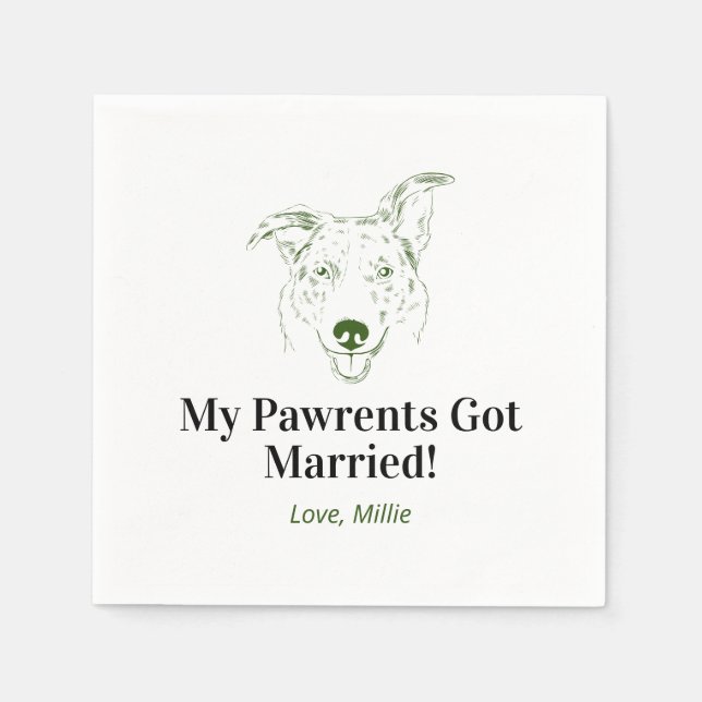 Guardanapo De Papel Meus Pawrents Casaram-Se! Aussie Wedding Napkins (Frente)