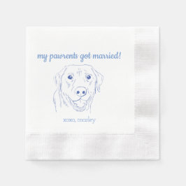 Guardanapo De Papel Meus Pawrents Casaram-Se! Labrador Wedding Napkins
