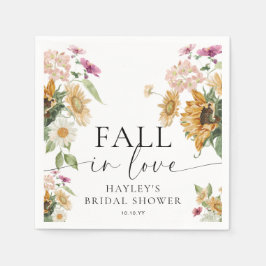 Guardanapo De Papel Mews Sunflower Apaixonado no Outono Noiva Chá