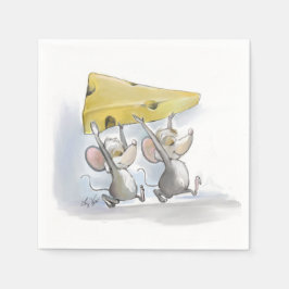 Guardanapo De Papel Mic e Mac trazendo o queijo