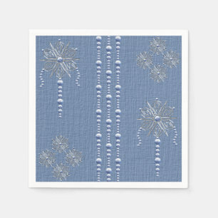 Guardanapo De Papel Miçangas de Natal decorativas e flocos de neve