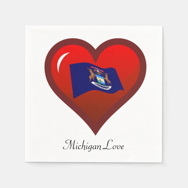 Guardanapo De Papel Michigan Love (Frente)