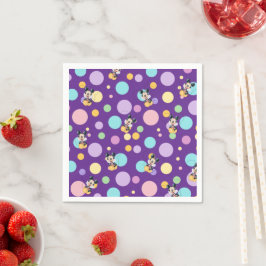 Guardanapo De Papel Mickey Mouse Polka Dot purple Baby Shower