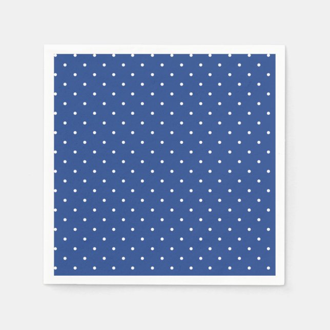 Guardanapo De Papel Micro Bolinha Branco - Azul Verdadeiro (Frente)