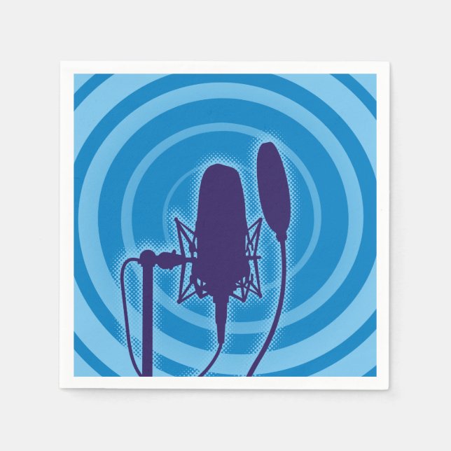Guardanapo De Papel Microfone Studio (Frente)