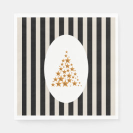 Guardanapo De Papel Mid century christmas tree with Golden star