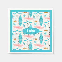 Guardanapo De Papel Mid Century Pink Catamaran