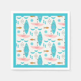 Guardanapo De Papel Mid Century Pink Catamaran