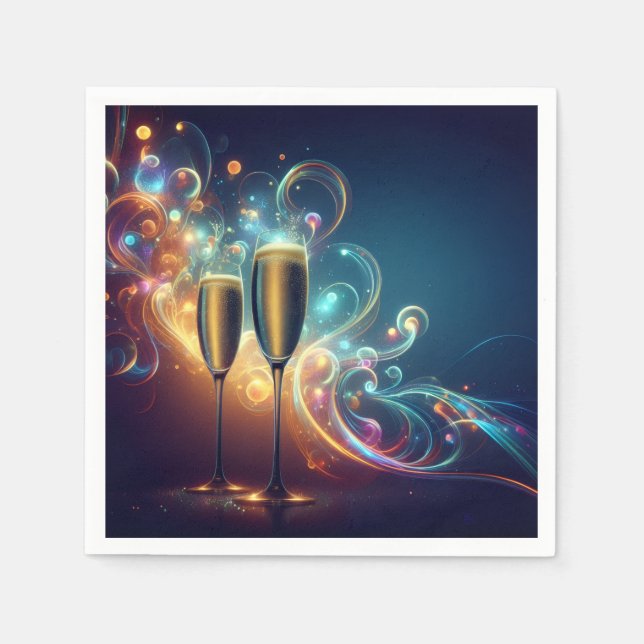 Guardanapo De Papel Midnight Toast Paper Napkins (Frente)