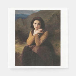 Guardanapo De Papel Mignon (Jovem Francesa Doce) (por Bouguereau)