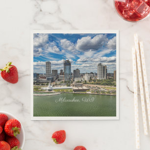 Guardanapo De Papel Milwaukee, fotografia de paisagem urbana de Wiscon