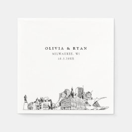 Guardanapo De Papel Milwaukee Wedding Minimalist Paper
