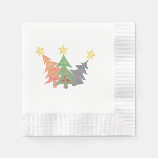 Guardanapo De Papel Mindful Word Art Napkins (Frente)
