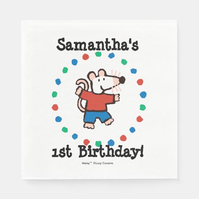 Guardanapo De Papel Minha Amiga Maisy Birthday (Frente)