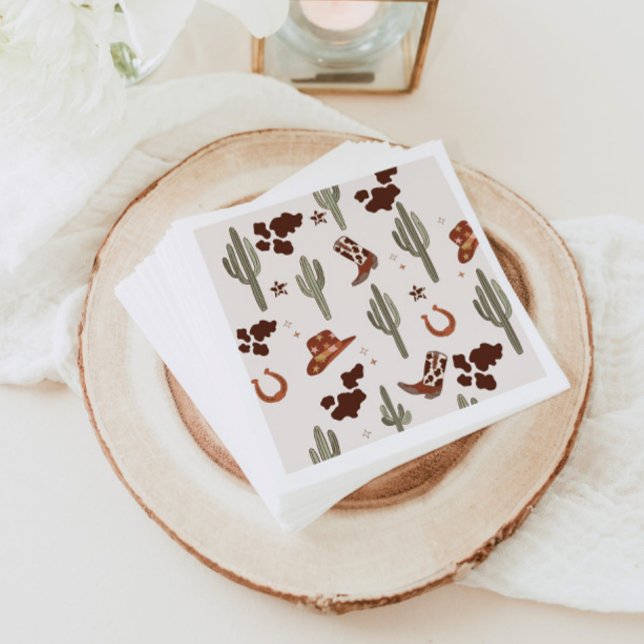 Guardanapo De Papel Minha Primeira festa de aniversário Rodeo Cowboy S (Criador carregado)