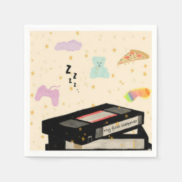 Guardanapo De Papel Minha Primeira Soneca - Sonhadora VHS Nostalgia