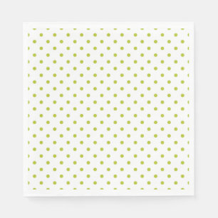Guardanapo De Papel Mini Ponto Verde no Dia de São Patrício Branco