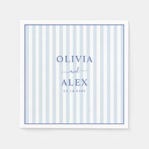 Minimal and Chic Blue French Personalized Wedding