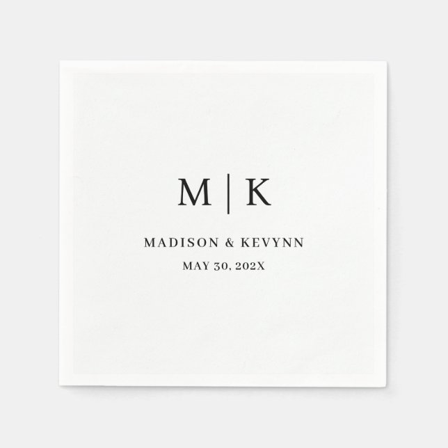 Guardanapo De Papel Minimal and Chic | Wedding Napkins (Frente)