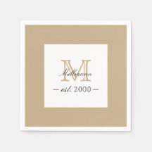 Minimal Elegant Gold Monogram Family Year Est.