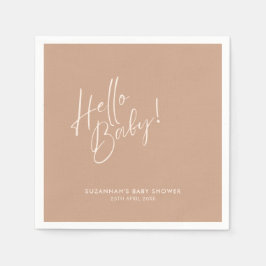 Guardanapo De Papel Minimal Neutral Modern Baby Shower