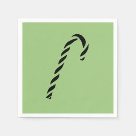 Guardanapo De Papel Minimalist Black Christmas Candy cane