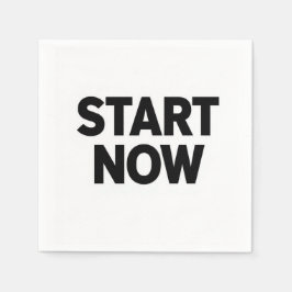 Guardanapo De Papel Minimalist bold start now text