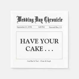 Guardanapo De Papel Minimalist Elegant Script Custom Wedding Reception