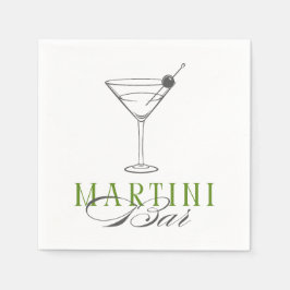 Guardanapo De Papel Minimalist Martini Bar Cocktail Napkin