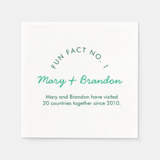 Guardanapo De Papel Minimalist Modern Typography Fun Fact Wedding