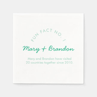Guardanapo De Papel Minimalist Modern Typography Fun Fact Wedding