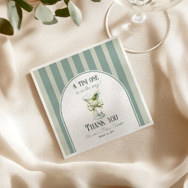 Guardanapo De Papel Minimalist Retro Bow Tini One Martini Baby Shower