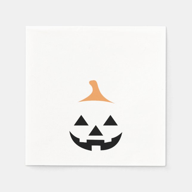 Guardanapo De Papel Minimalist Scary Pumpkin (Frente)