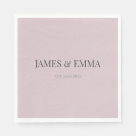 Guardanapo De Papel Minimalist Wedding Napkins | Dusky Rose