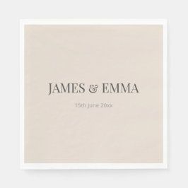 Guardanapo De Papel Minimalist Wedding Napkins | Soft Latte