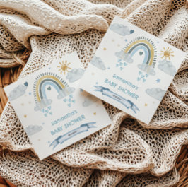 Guardanapo De Papel Minimalista Chá de fraldas de Aquarela Napkins