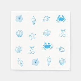 Guardanapo De Papel Minimalista da Praia Grega