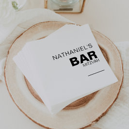 Guardanapo De Papel Minimalista Elegante Bar Formal Mitzvah Napkins