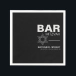 Guardanapo De Papel Minimalista Elegante - Bar Preto Formal Mitzvah<br><div class="desc">Estes guardanapos minimalistas e elegantes bar negro mitzvah são perfeitos para uma simples celebração religiosa. A design de uma bela fonte em um fundo branco preto para elogiar seu evento.</div>