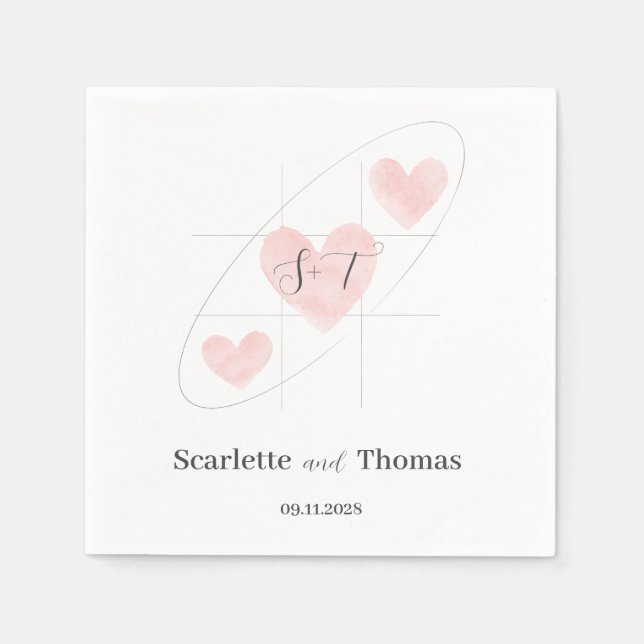 Guardanapo De Papel Minimalista Elegante Simples (Frente)