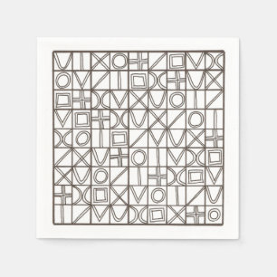 Guardanapo De Papel Minimalista Moderno Sudoku Dois Negra E Branca
