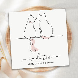Guardanapo De Papel Minimalista Simples Fazemos Casamento De Gato Pers