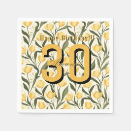 Guardanapo De Papel Minimalistic Tulip Themed Birthday Event