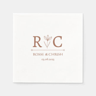 Guardanapo De Papel Mínimo e Chic | Casamento