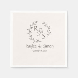 Guardanapo De Papel Mínimo e Chic | Casamento